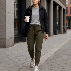 Lululemon Stretch High-Rise Joggers | Olive Green | Size 2